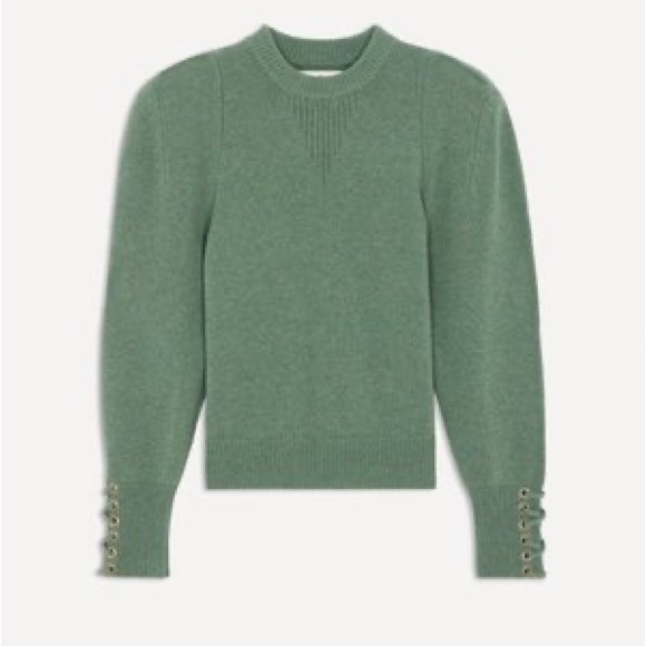 Ba&Sh Keane wool blend Sweater in green, size medium - Picture 9 of 10